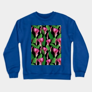 Watercolor Calla Lily Pattern Crewneck Sweatshirt